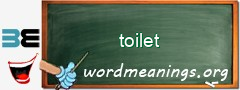 WordMeaning blackboard for toilet